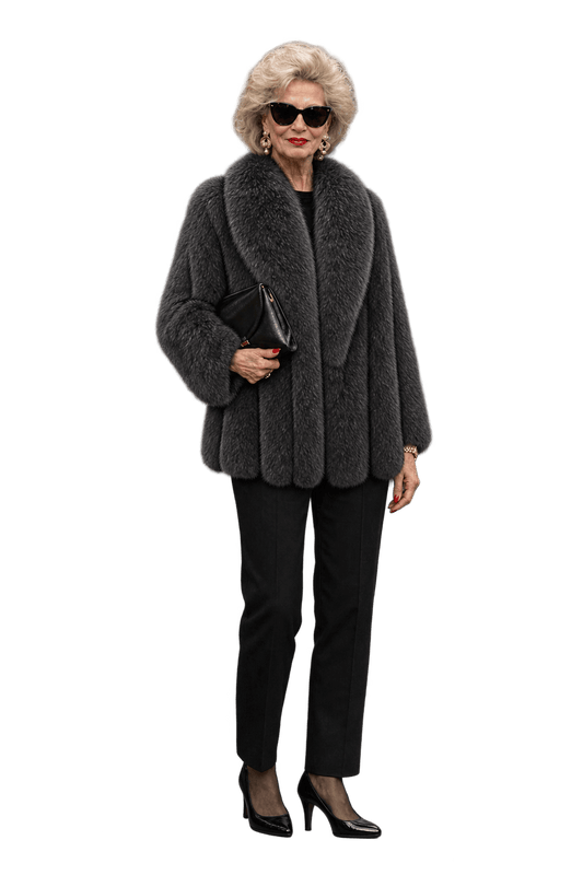 1980s Very Dark Brown Fur Coat - Model
