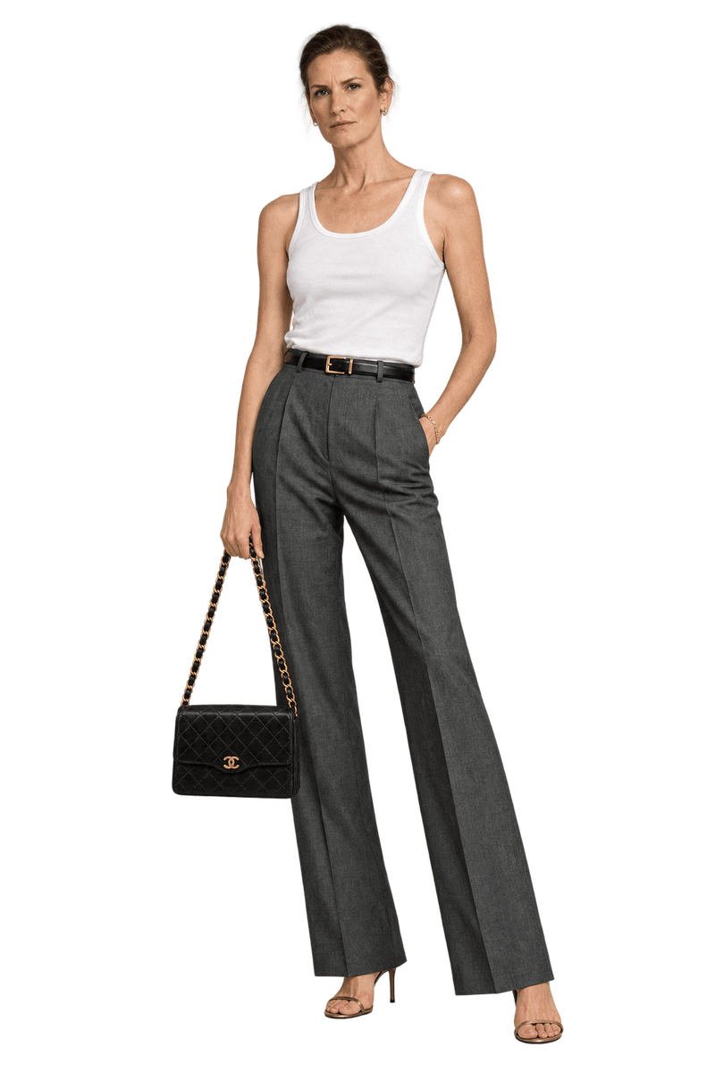 1990s Black Leather Shoulder Bag - Model