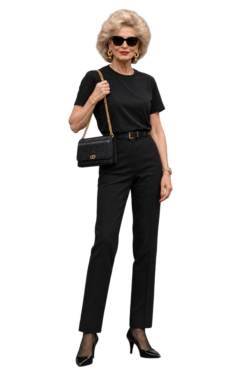 1980s Black Leather Shoulder Bag - Model