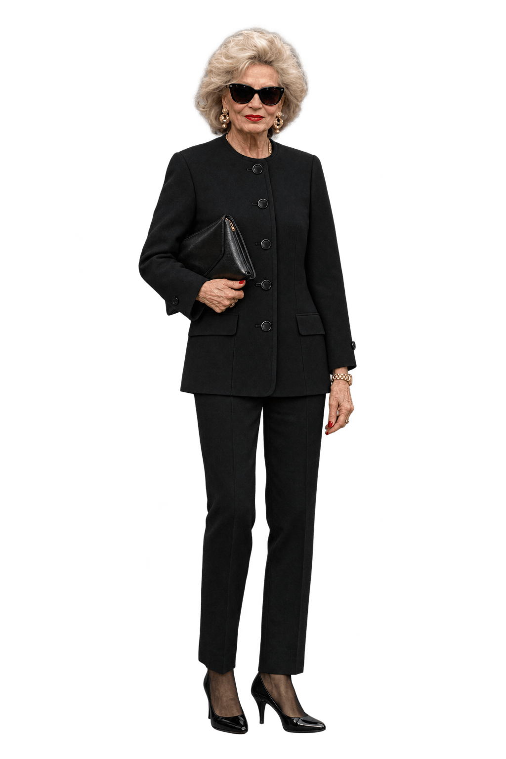 1980s Black Woven Fabric Women's Jacket - Model