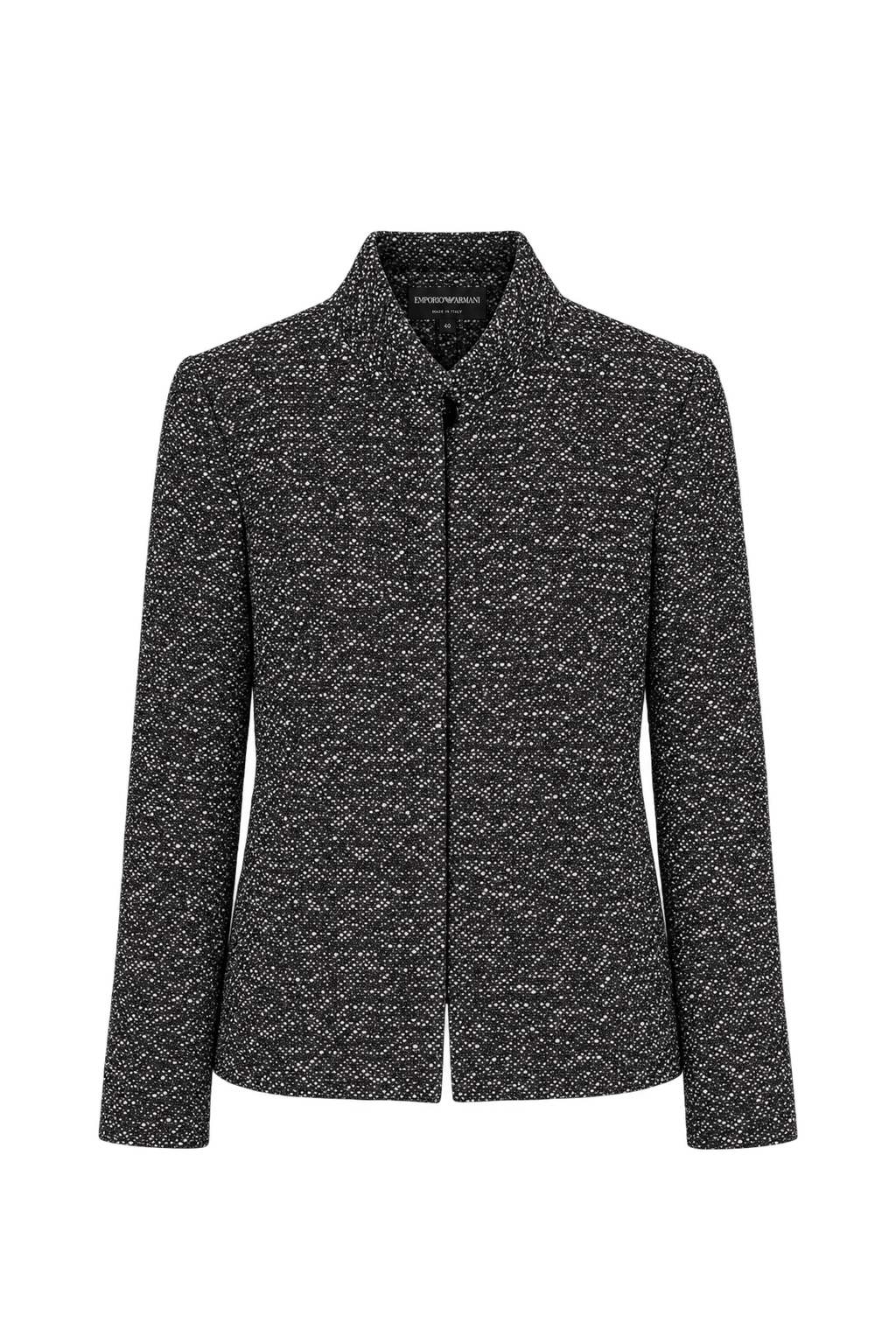 1990s Black Textured Jacket - Front View