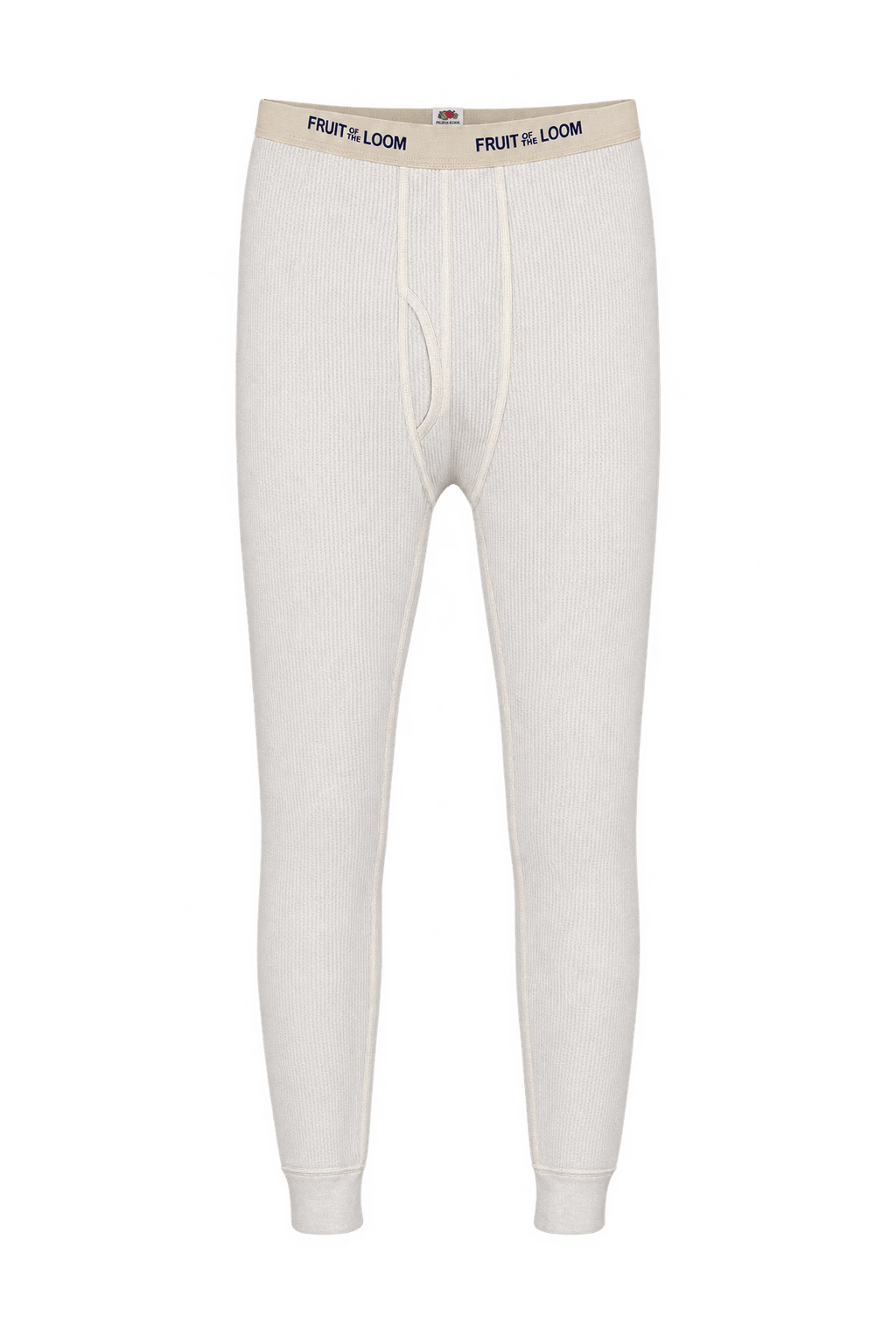 1980s Off-White Cotton-Blend Leggings - Front View