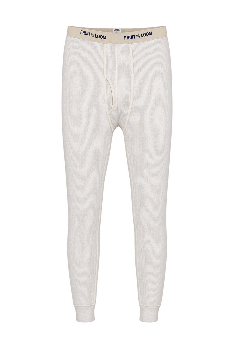 1980s Off-White Cotton-Blend Leggings - Front View