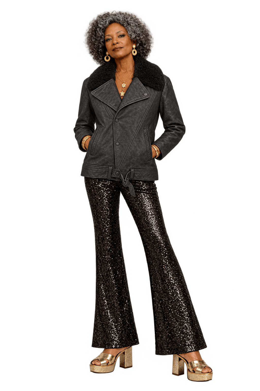 1980s Dark Brown-Black Leather Jacket - Model