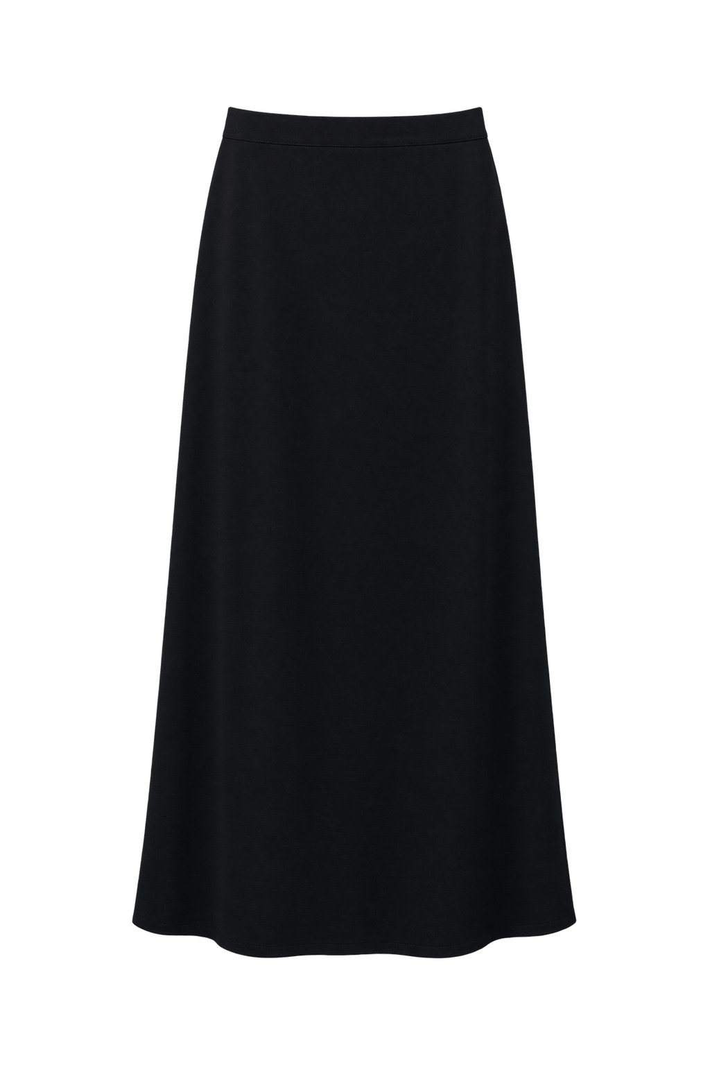 1990s Black Unverified Woven Skirt - Front View