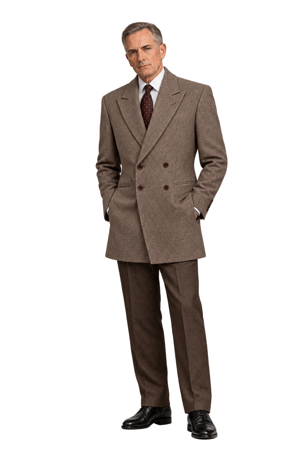 1990s Warm Tan Brown Woven Blazer - Model