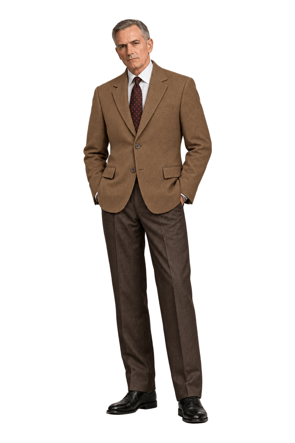 [1990s] Camel Brown Woven Blazer - Model