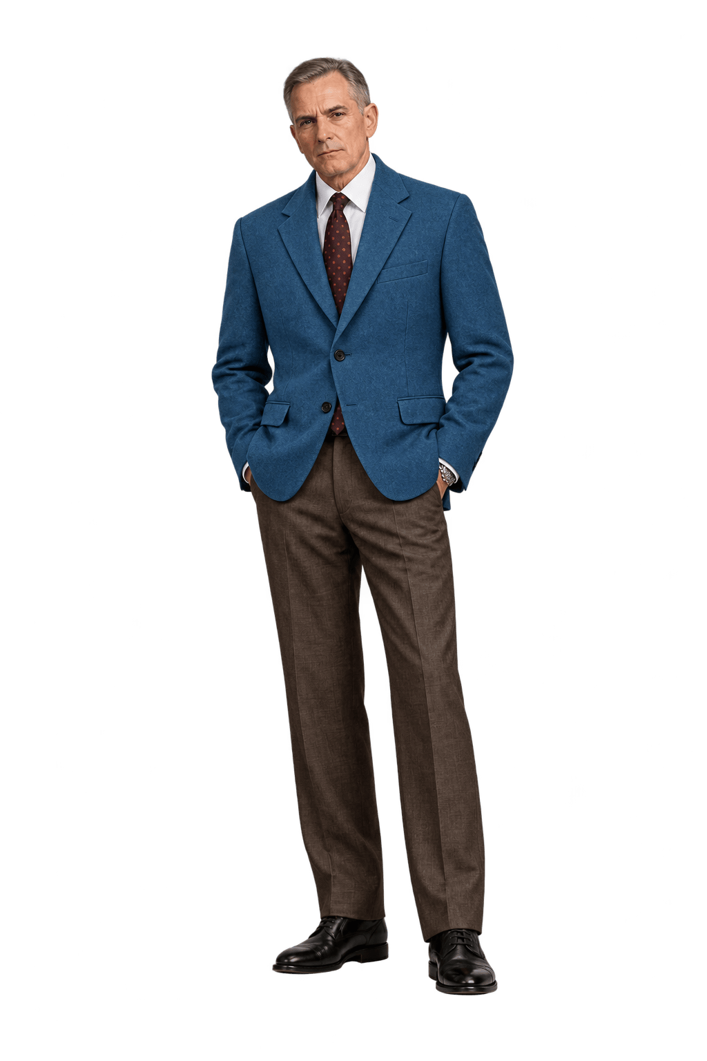 1990s Teal Blue Woven Blazer - Model