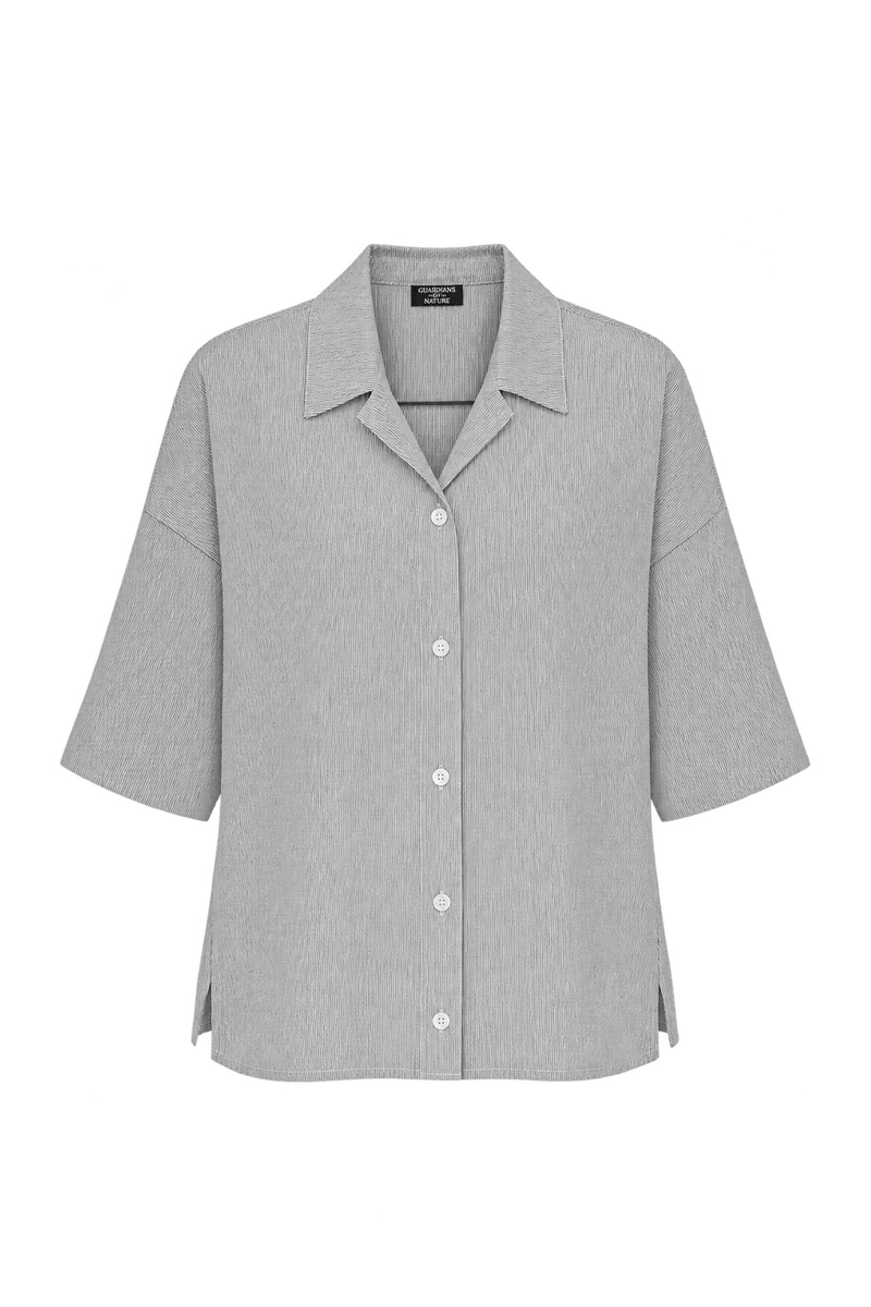 1990s Cream White Woven Blouse - Front View