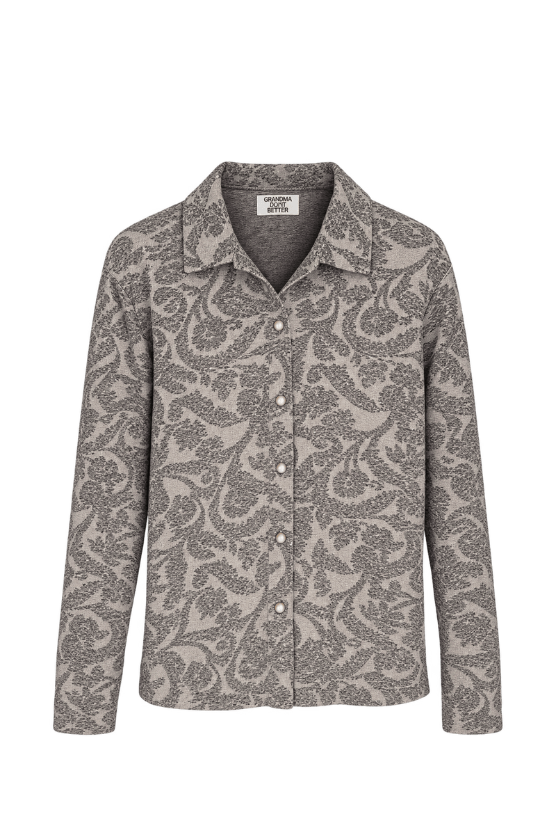 1990s Taupe Beige Knit Cardigan - Front View