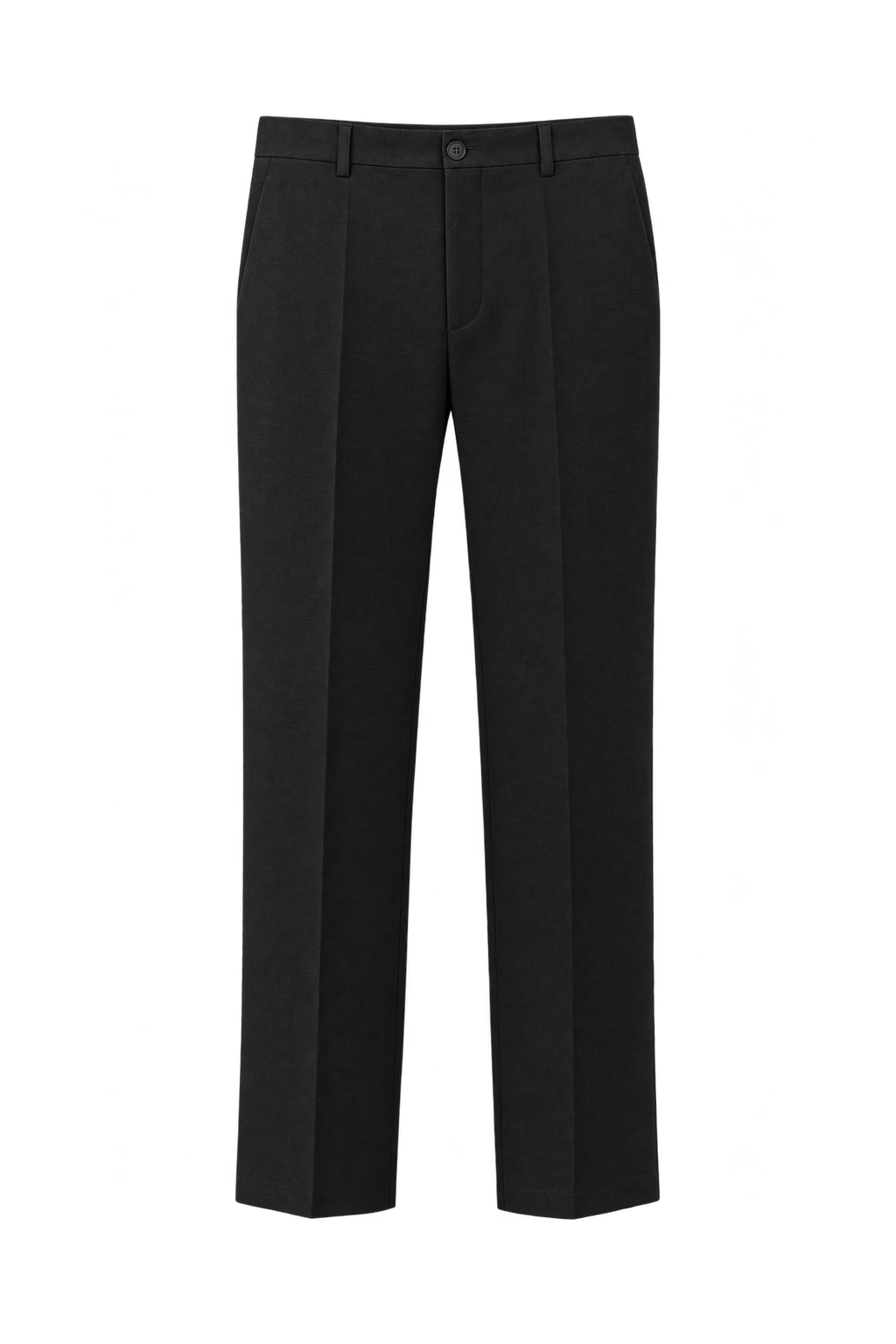1990s Black Woven Trousers - Front View