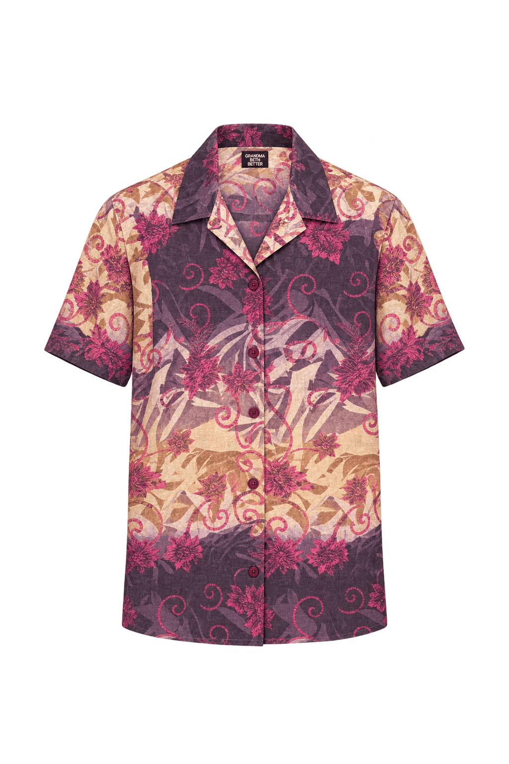 1990s Dusky Purple Lightweight Blouse - Front View