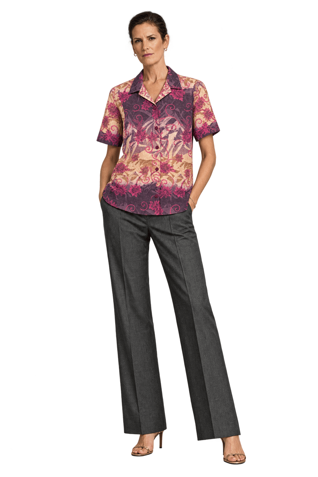 1990s Dusky Purple Lightweight Blouse - Model