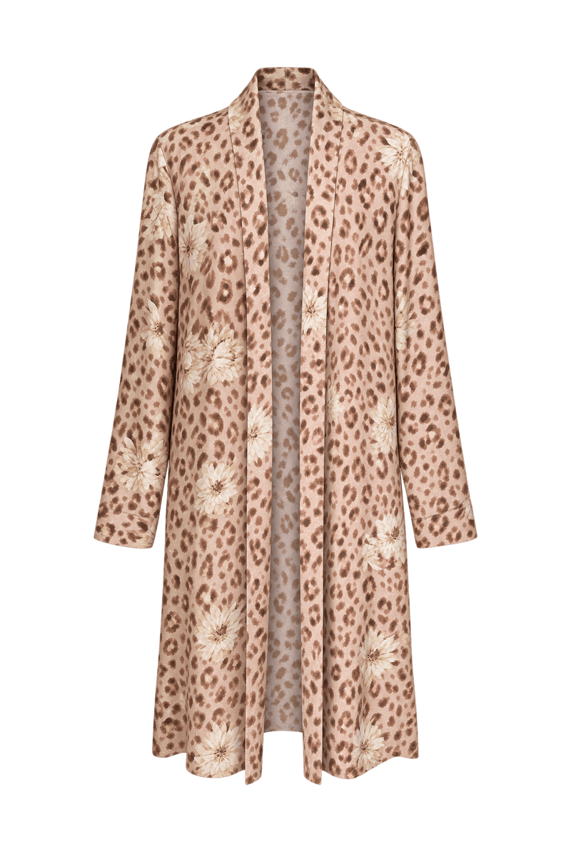 1990s Blush Beige Silk Blazer - Front View