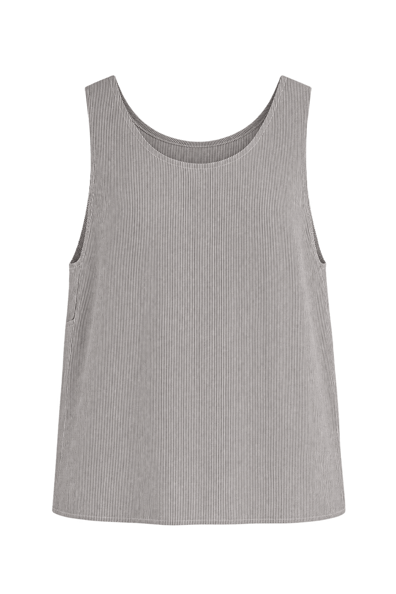1990s Light Gray Lightweight Tank Top - Front View