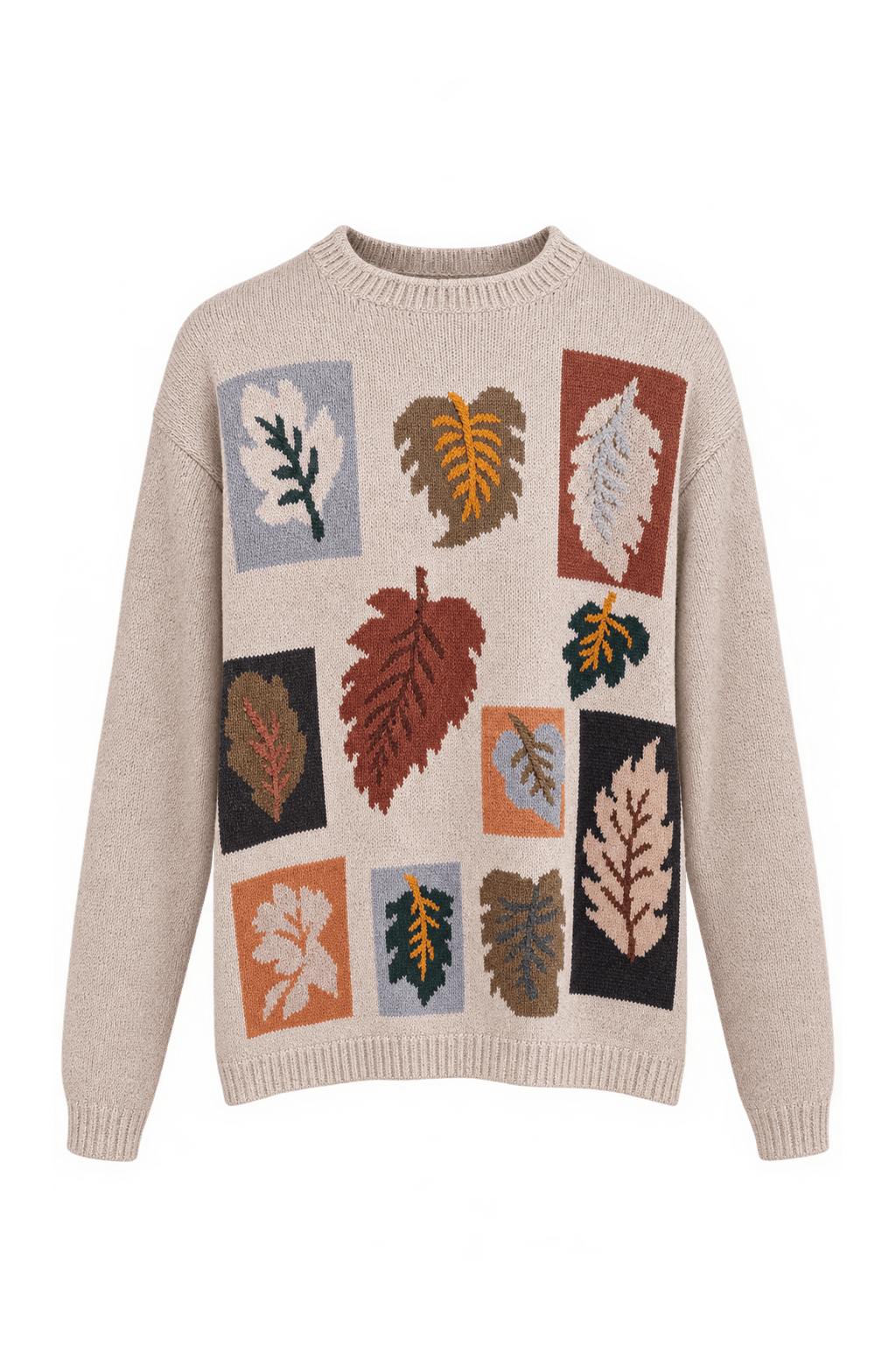 1970s Warm Cream Knit Sweater - Front View