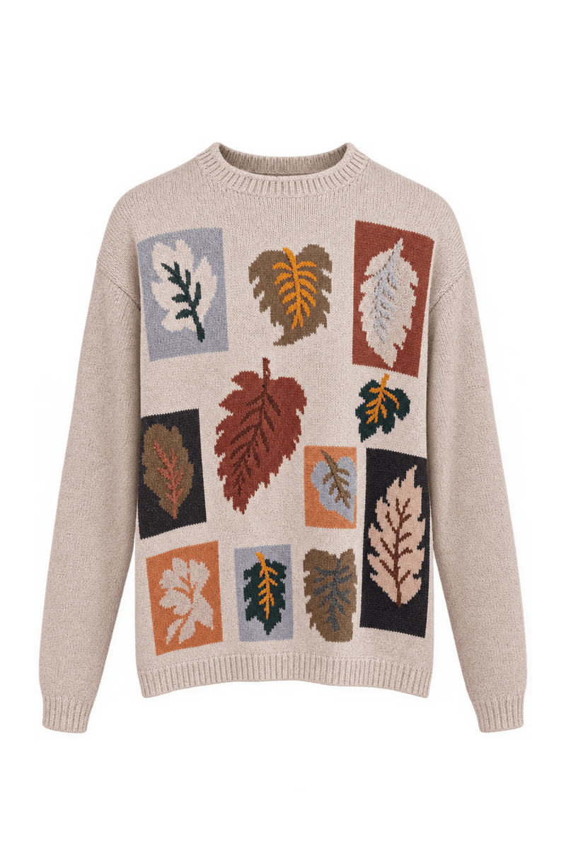 1970s Warm Cream Knit Sweater - Front View