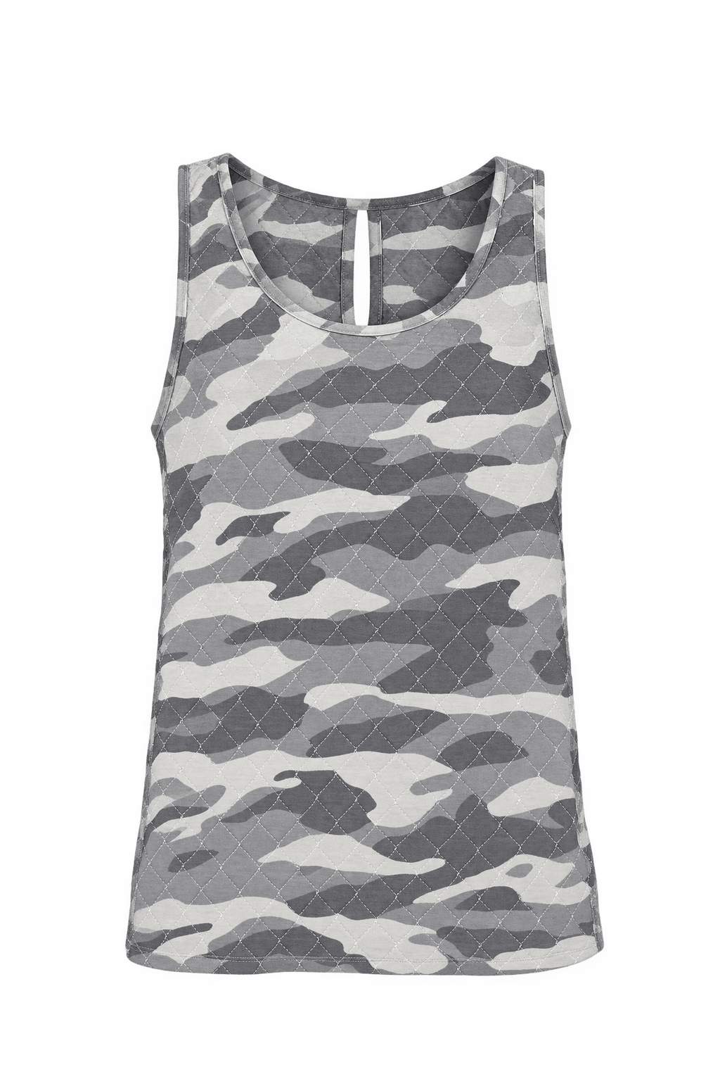 1990s Gray Synthetic Tunic - Front View