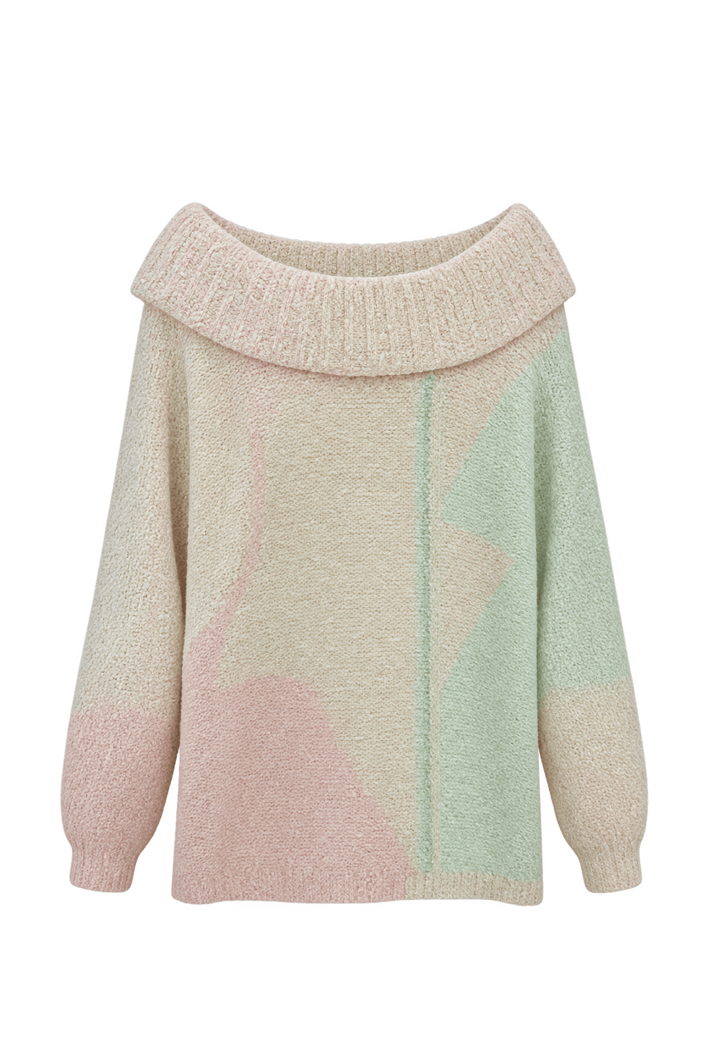 1960s Warm Ivory Knit Sweater - Front View