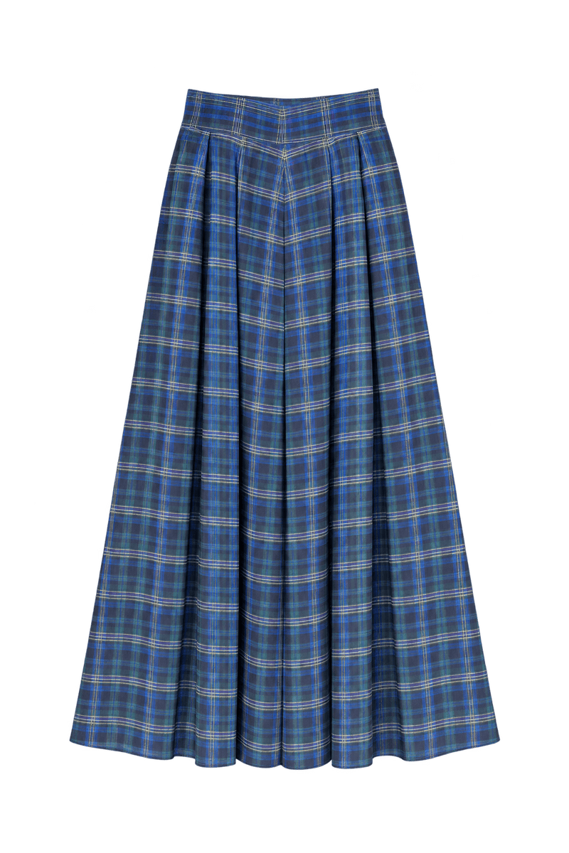 1980s Cobalt Blue Lightweight Skirt - Front View