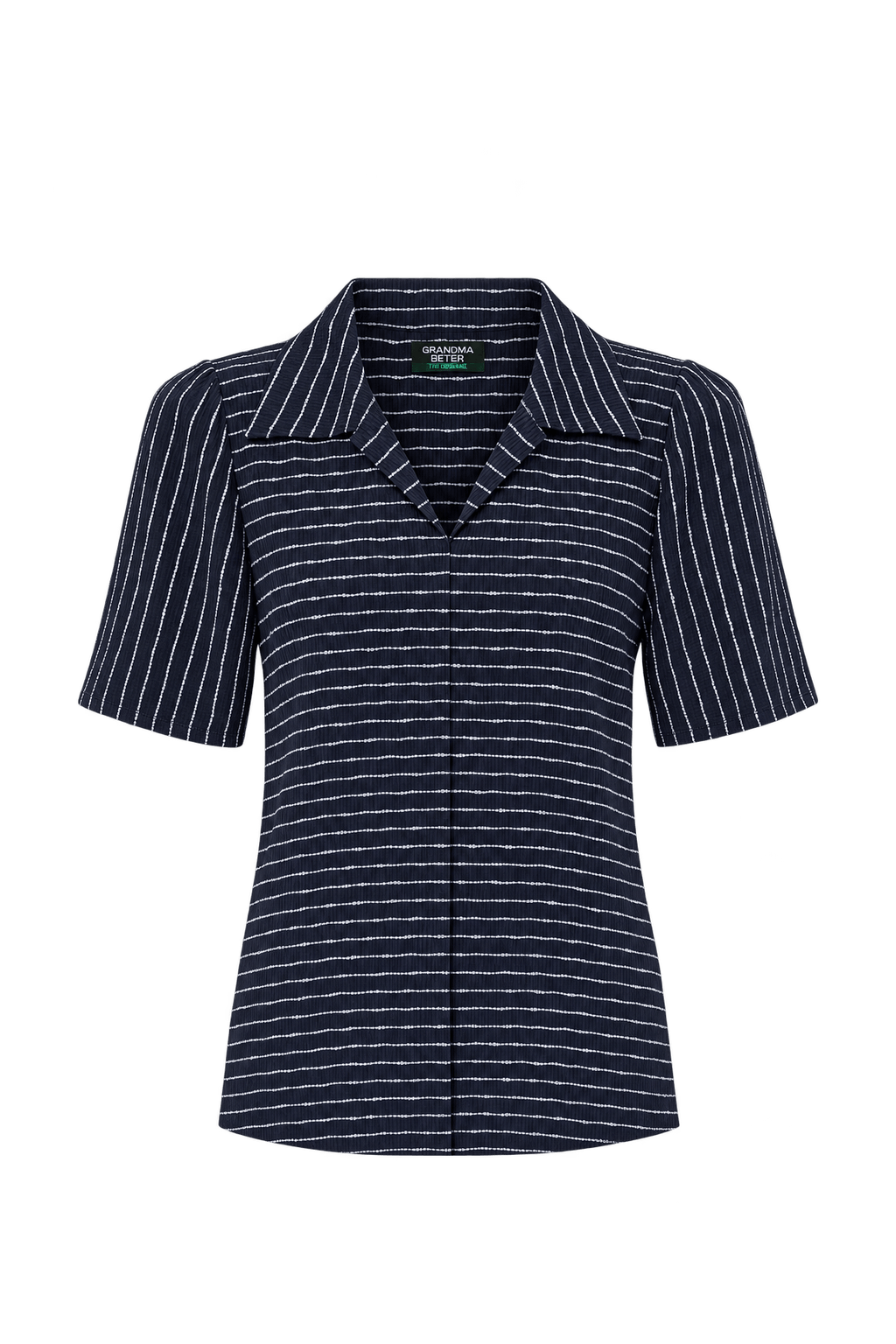 1990s Black Synthetic Blouse - Front View