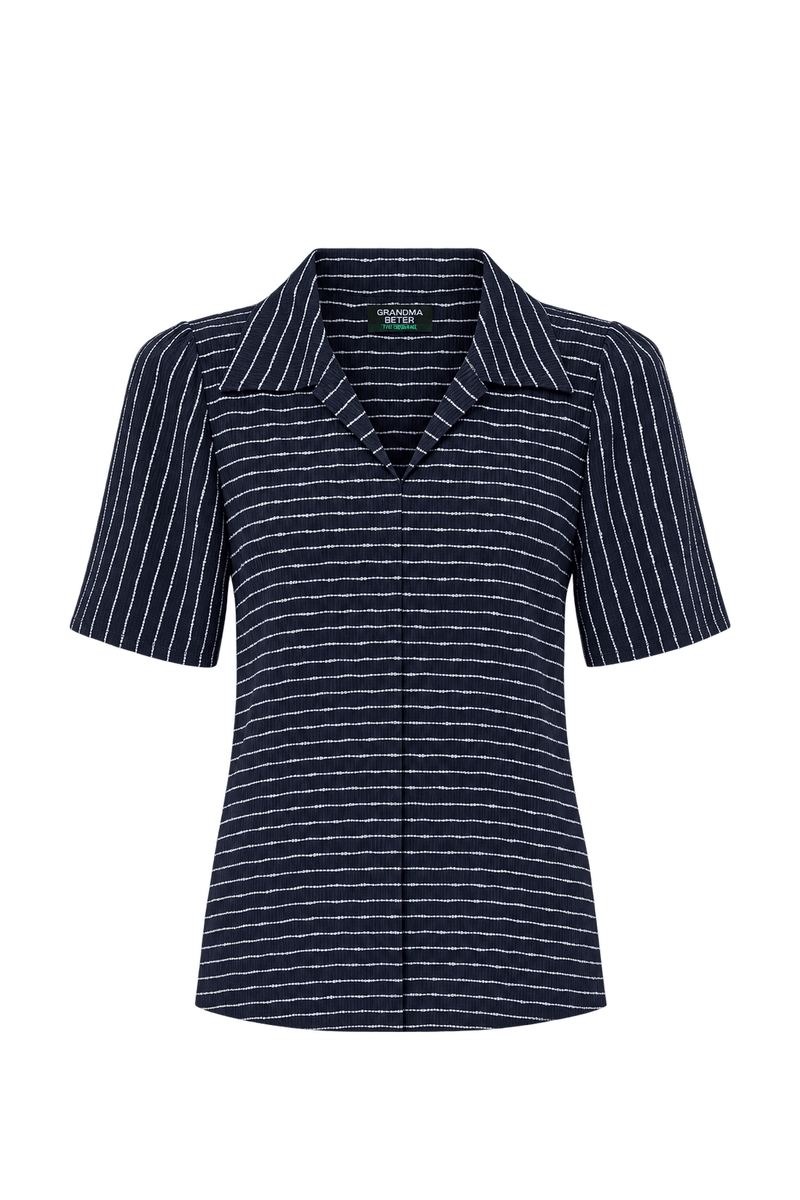 1990s Black Synthetic Blouse - Front View