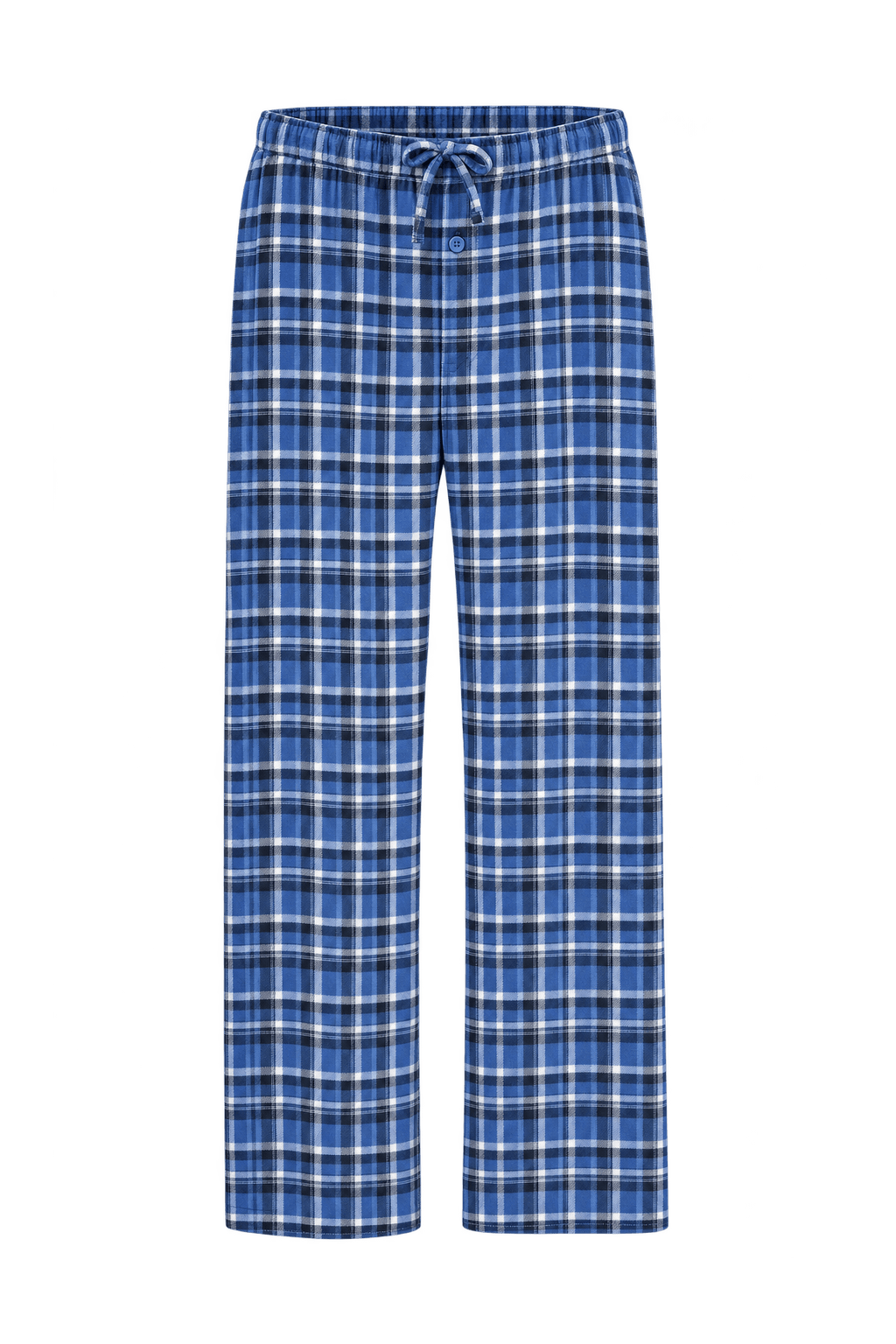 1990s Medium Blue Woven Pants - Front View