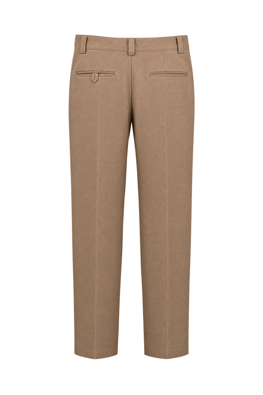 1980s Camel Tan Woven Trousers - Front View