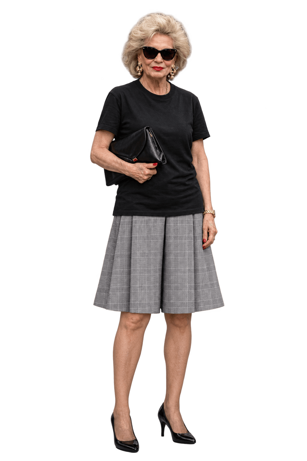 1980s Gray Woven Culottes - Model