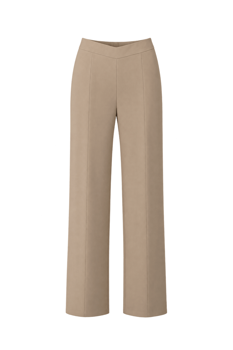 1990s Cream Beige Woven Trousers - Front View