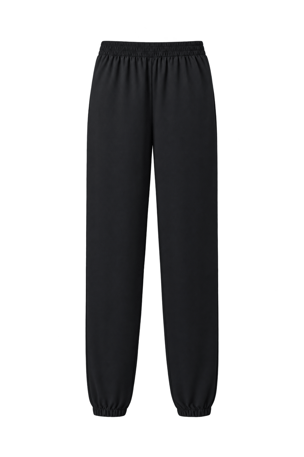 1990s Black Synthetic Pants - Front View