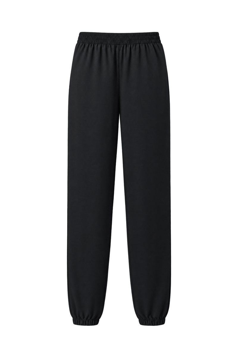 1990s Black Synthetic Pants - Front View