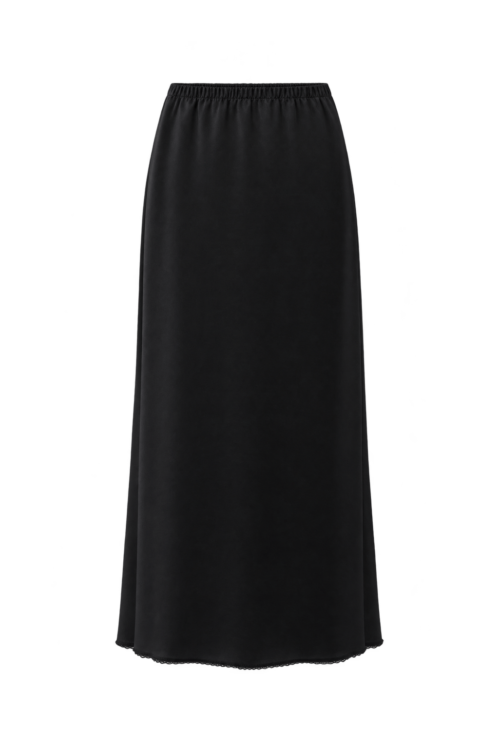 1950s Black Synthetic Skirt - Front View