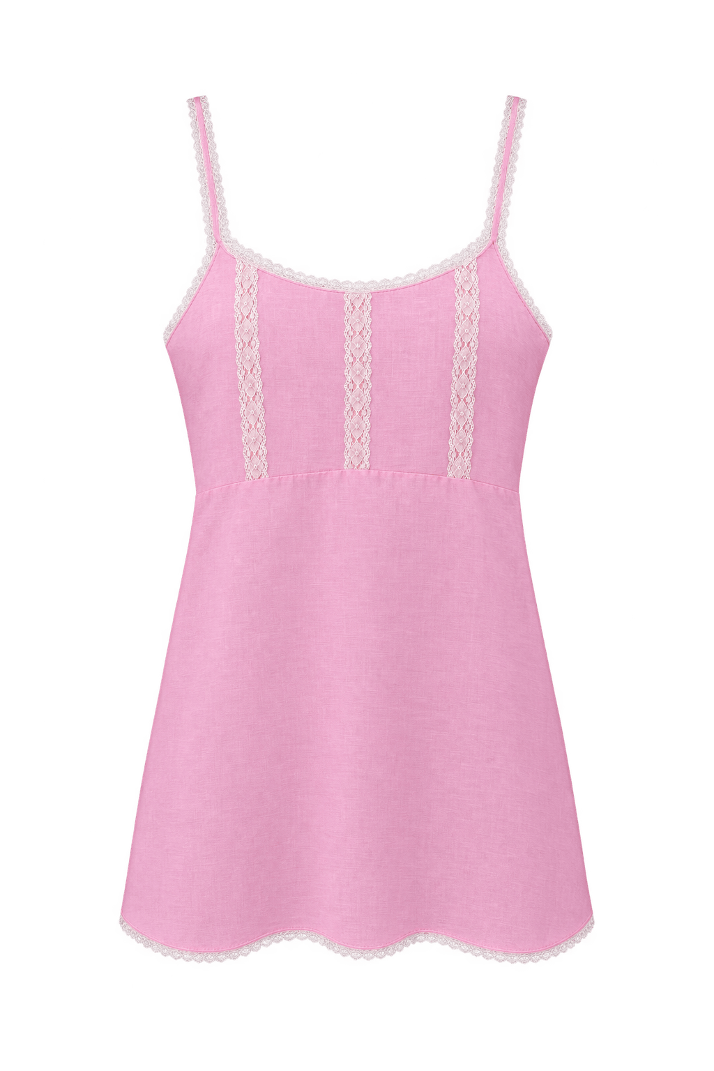 1950s Light Pink Sheer Camisole - Front View