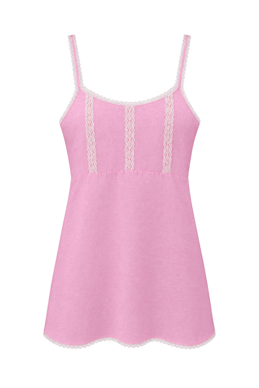 1950s Light Pink Sheer Camisole - Front View