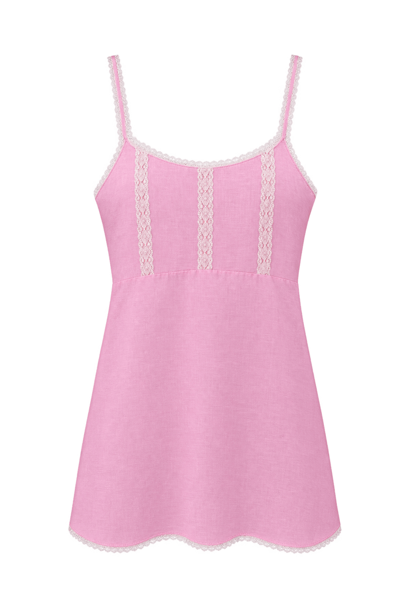 1950s Light Pink Sheer Camisole - Front View