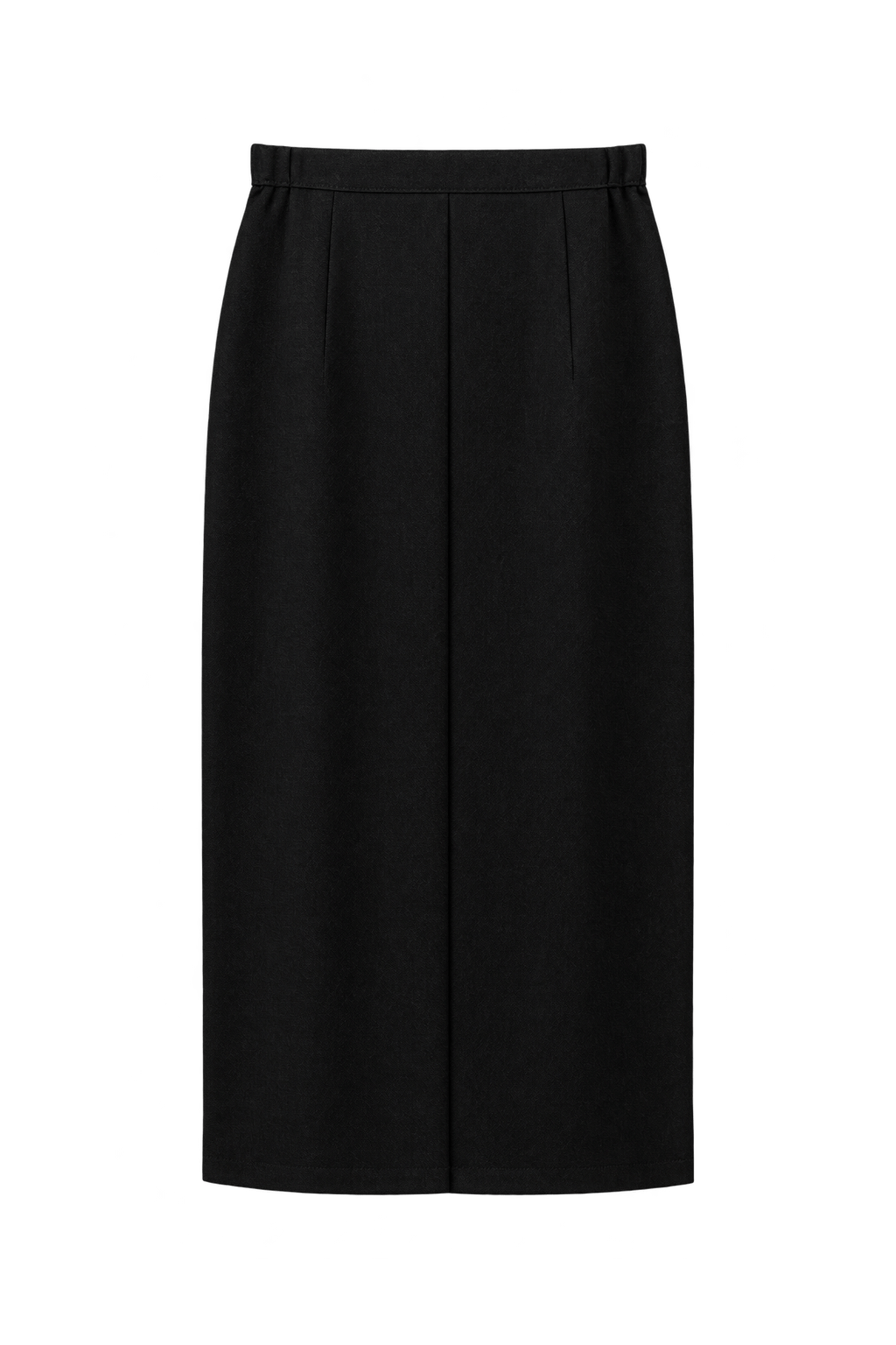 1980s Black Woven Skirt - Front View