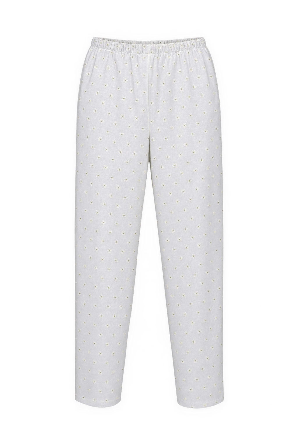 1970s Soft White Woven Pants - Front View