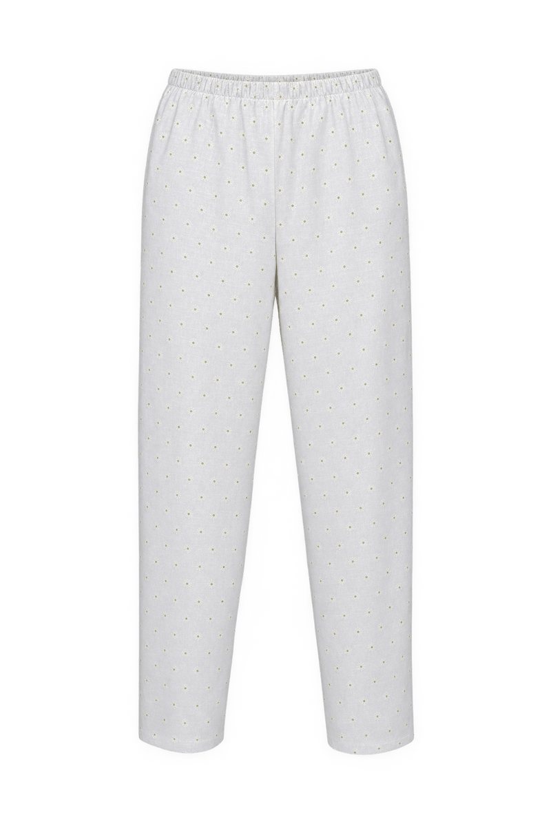 1970s Soft White Woven Pants - Front View