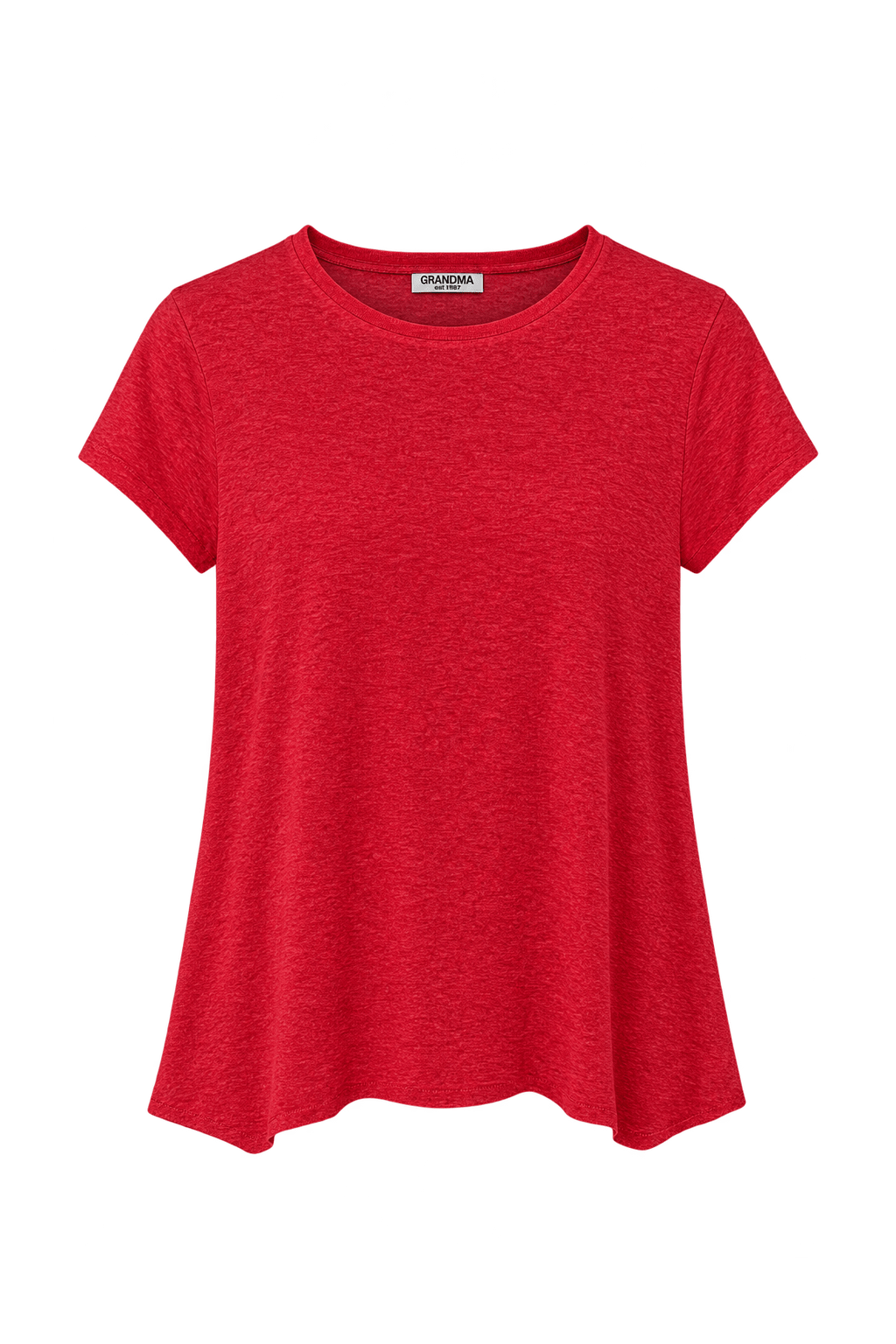 1990s Bright Red Knit T-Shirt - Front View