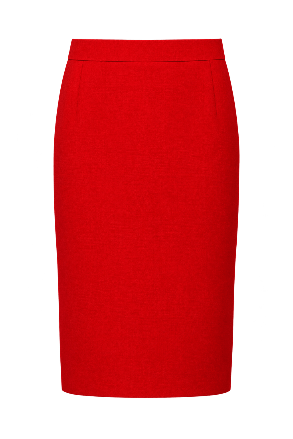 1980s Bright Red Woven Skirt - Front View