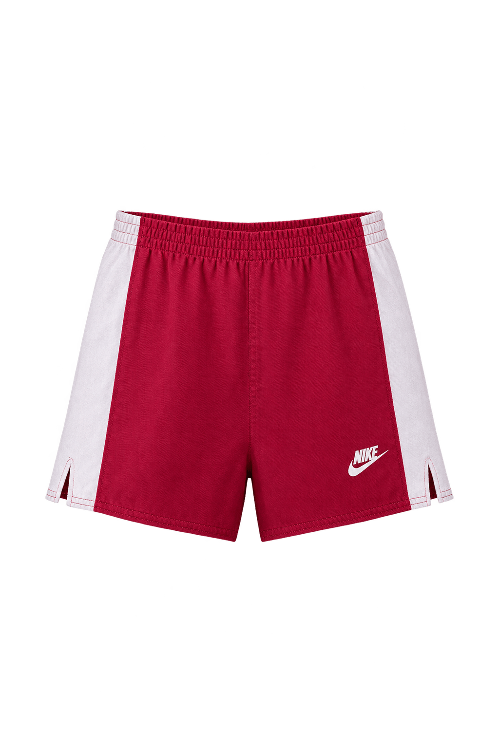 1960s Burgundy Red Woven Shorts - Front View