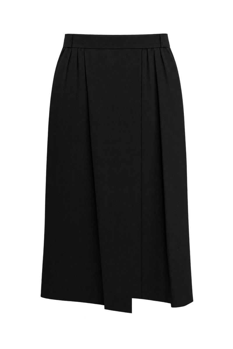 1990s Black Woven Skirt - Front View