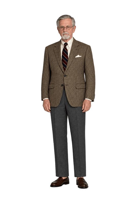 1960s Charcoal Grey Woven Trousers - Model