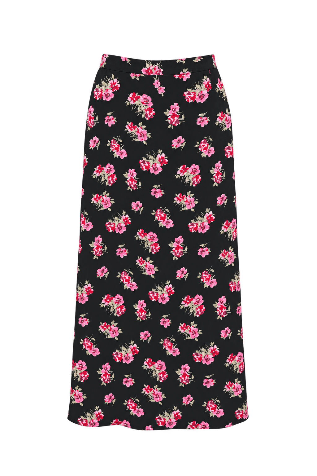1980s Black Lightweight Skirt - Front View