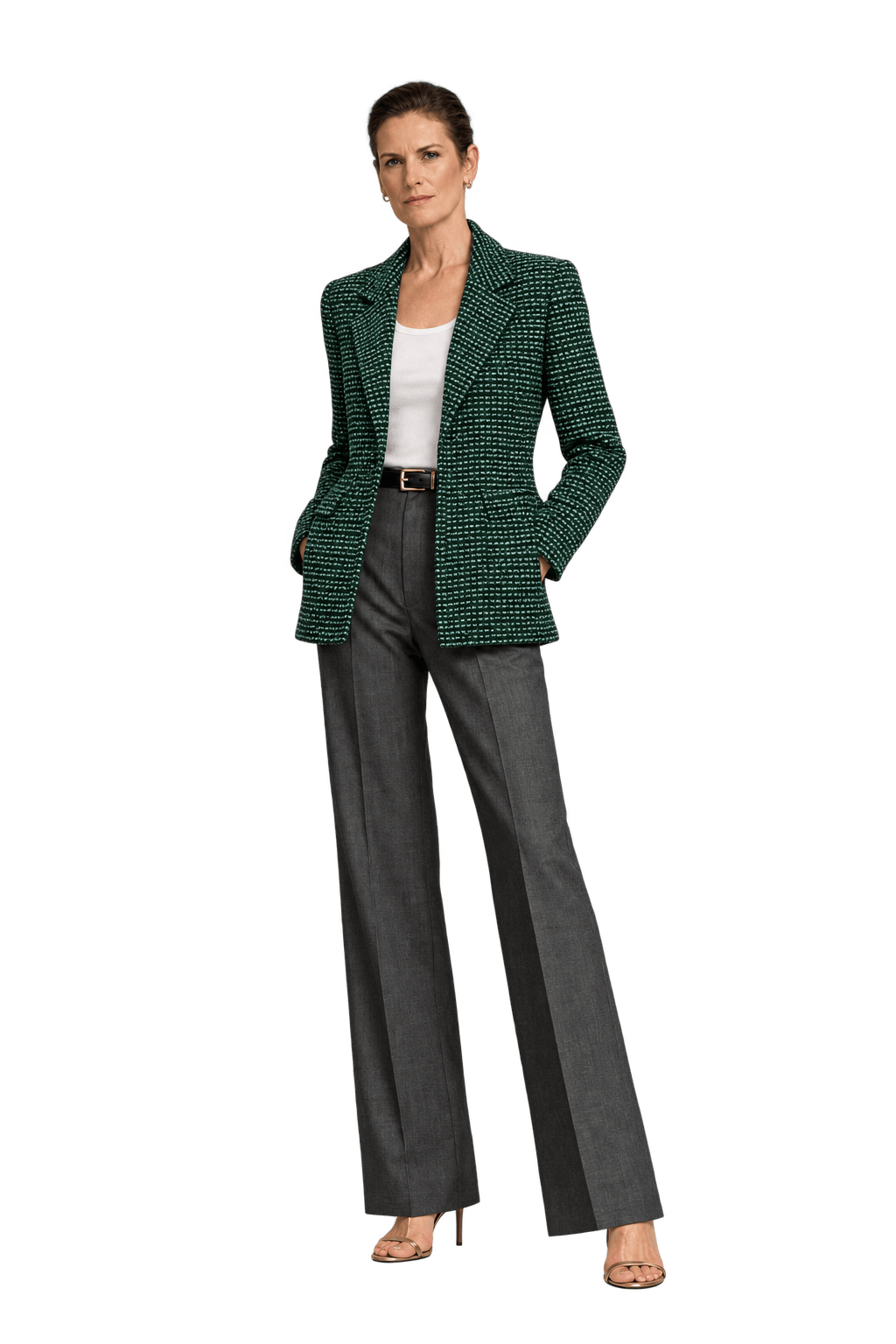 1990s Black Tweed Blazer - Model
