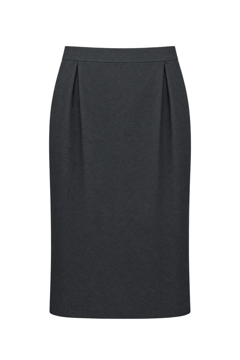 1990s Black Woven Skirt - Front View