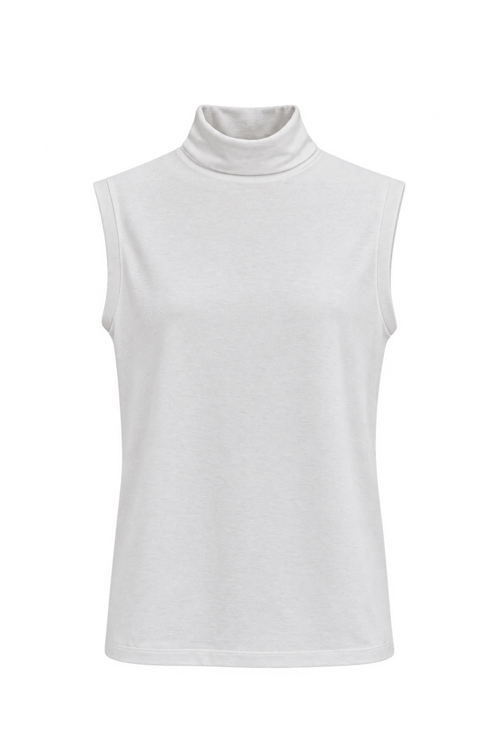 1960s White Knit Tank Top - Front View