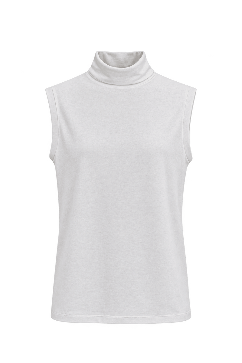 1960s White Knit Tank Top - Front View