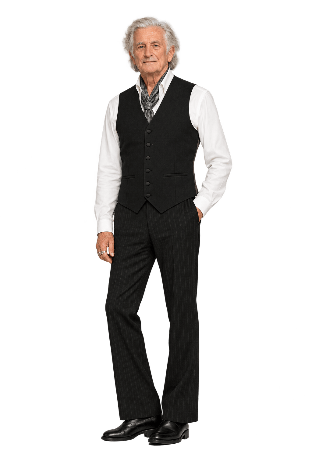 1970s Dark Chocolate Brown Woven Vest - Model